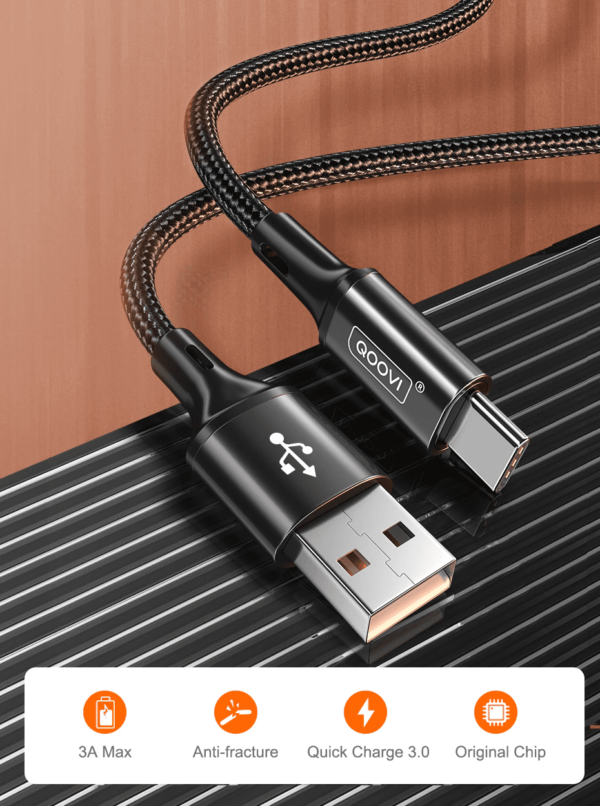 2 Cables Tipo C 1m Qoovi