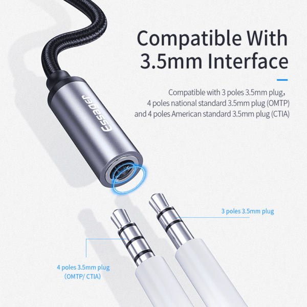USB C plug audio para audifono