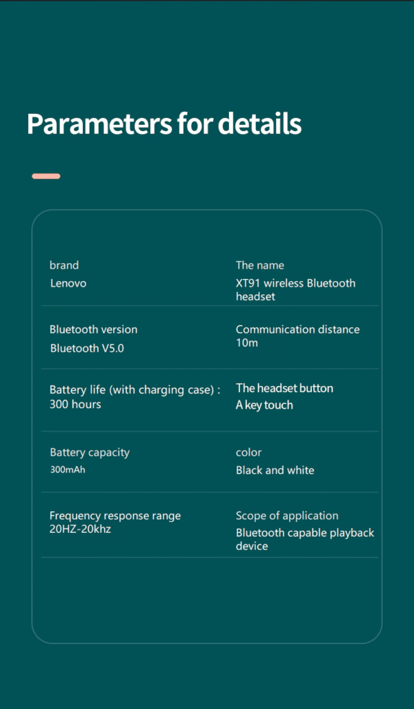 Auriculares Lenovo XT91 - Imagen 2