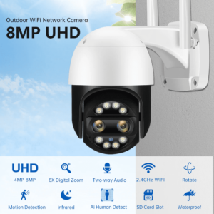 Cámara De Seguridad 4k Con Zoom