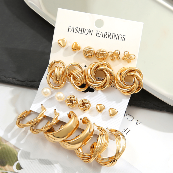 Aretes dorados para fiestas - Imagen 5
