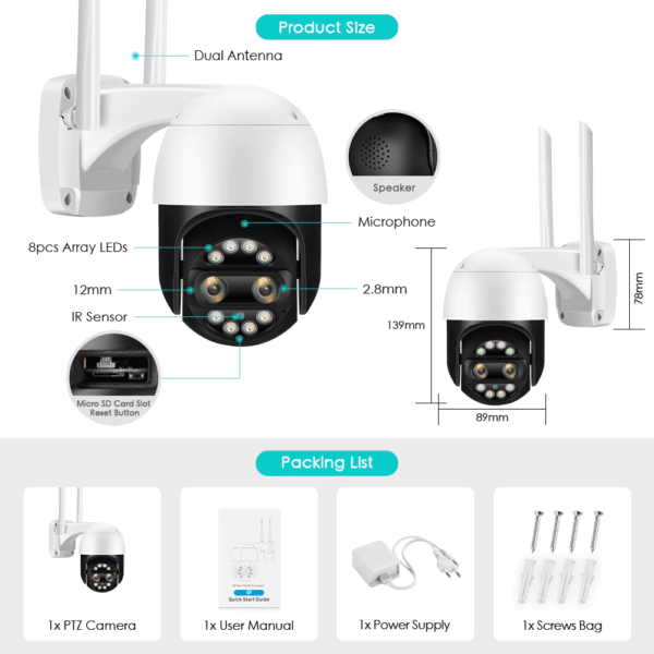 Cámara De Seguridad 4k Con Zoom - Imagen 9