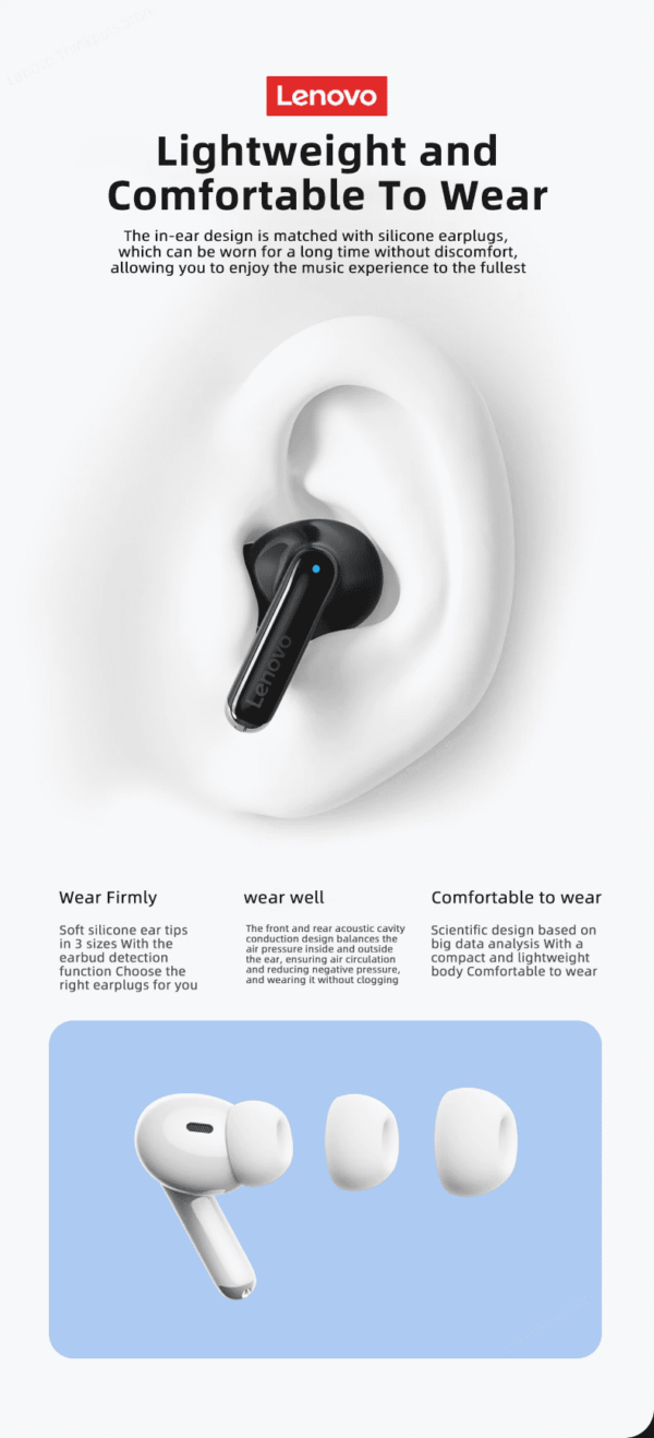 Auriculares Lenovo Xt88 Bluetooth 5.3 Control Táctil - Imagen 7