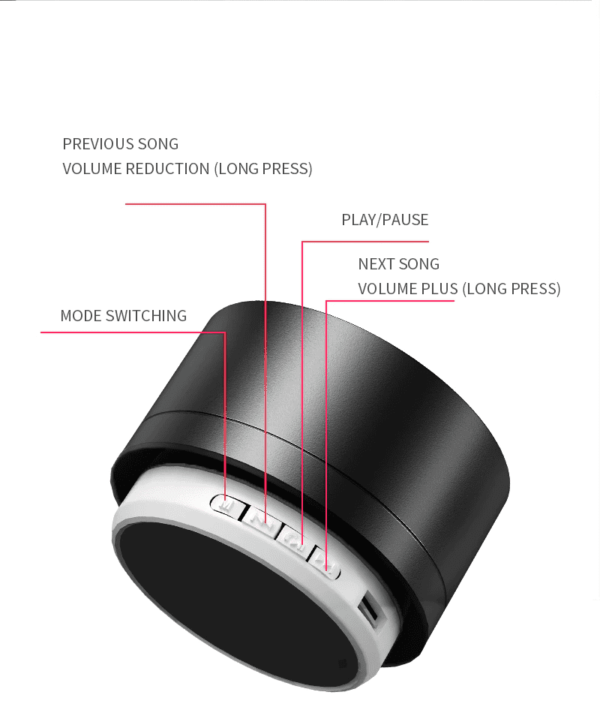 Parlante Bluetooth Negro - Imagen 2