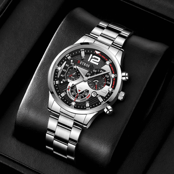 Reloj De Acero Brillante Elegante - Imagen 6