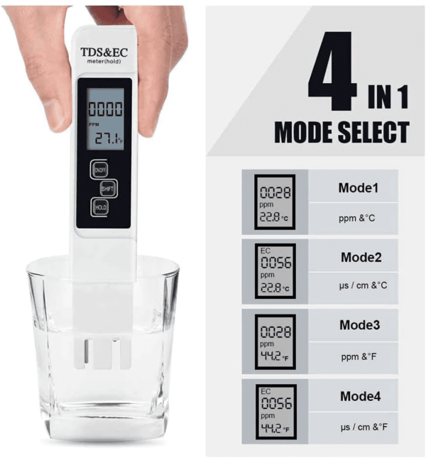 Medidor Digital Temperatura Y Pureza Agua