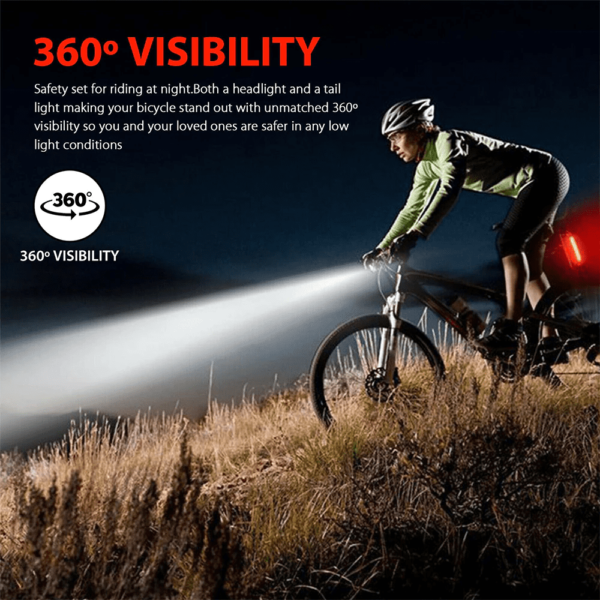 Luz De Bicicleta Delantera Y Trasera - Imagen 2