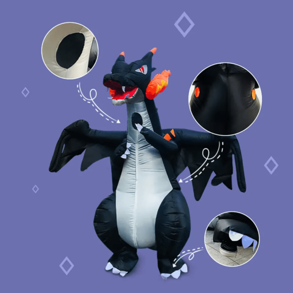 Disfraz de Charizard Inflable Divertido - Imagen 5