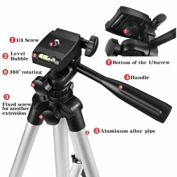 Tripode profesional 1,5m 3110 - Imagen 6
