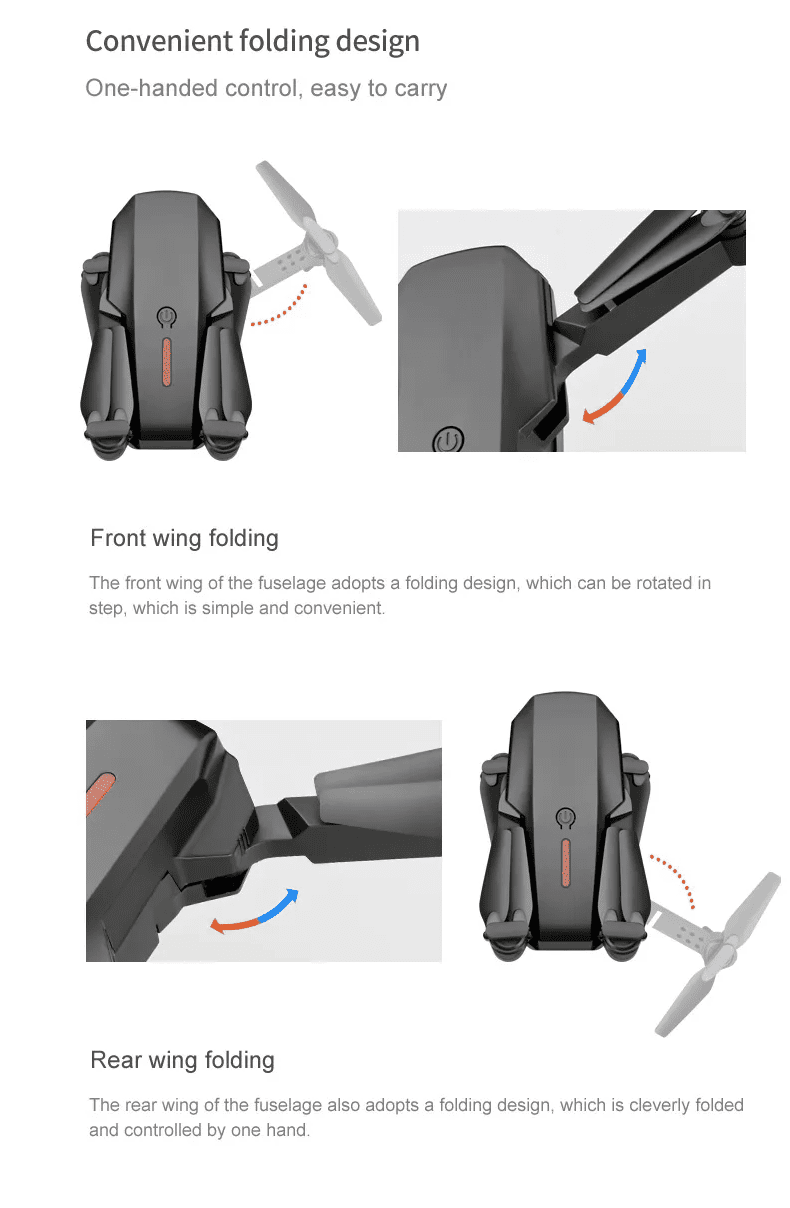 2023 E88Pro RC Drone 4K Professional With 1080P Wide Angle HD Camera Foldable - Imagen 6