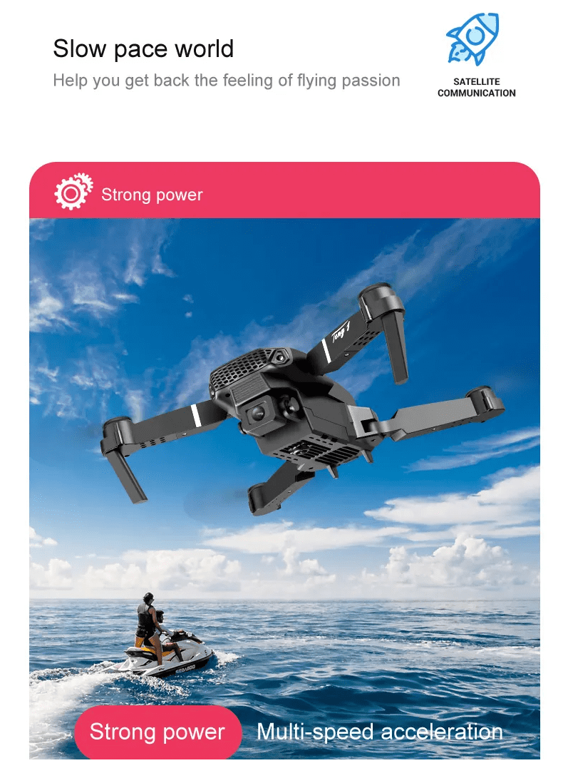 2023 E88Pro RC Drone 4K Professional With 1080P Wide Angle HD Camera Foldable - Imagen 4